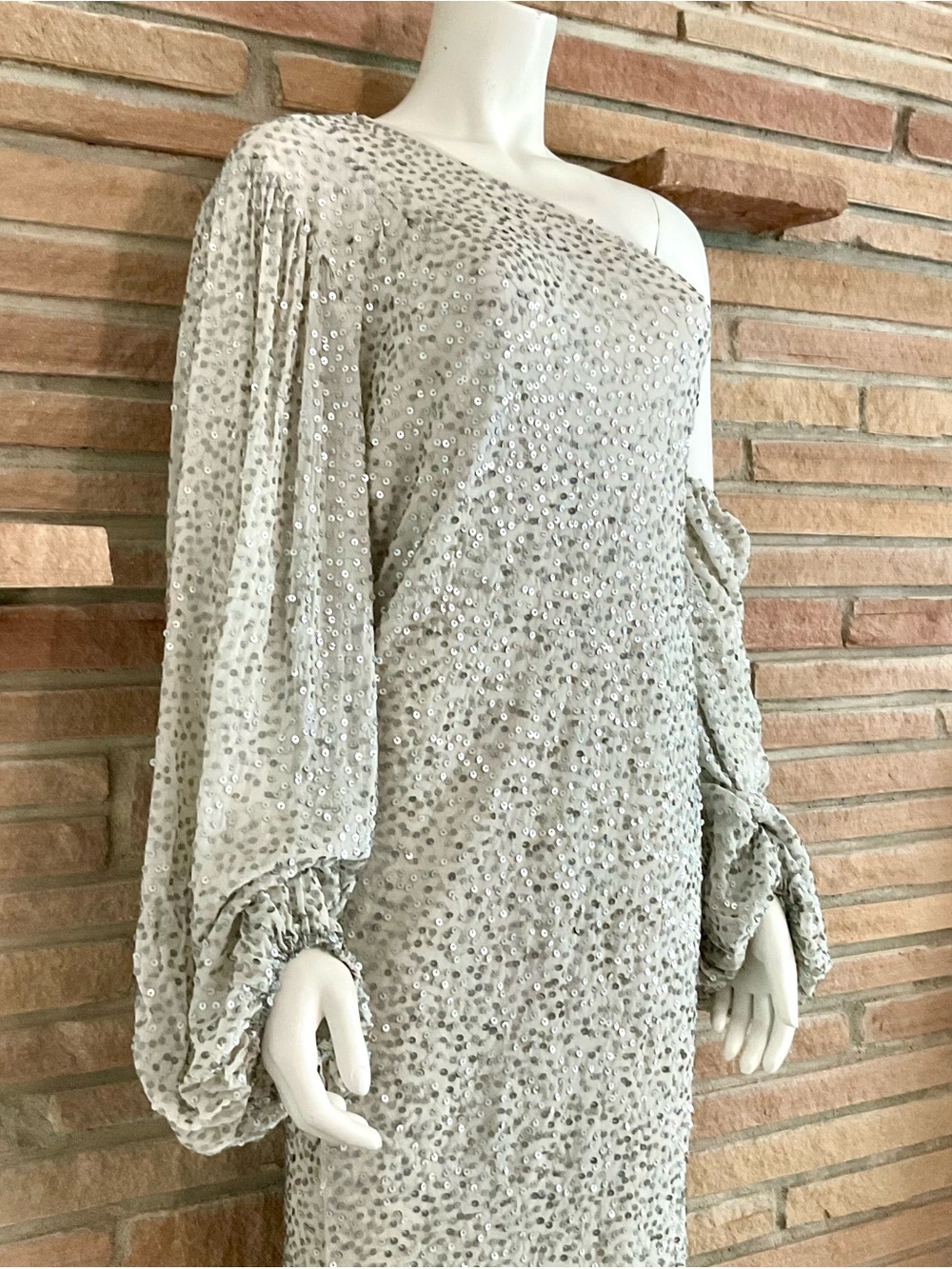 Jen’s Pirate Booty Stage Presence Sequined Dress Silver Gray Large - Flawed - Picture 2 of 11
